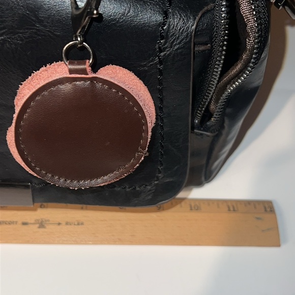 Leather Vintage Design Boston Crossbody Bag/Purse Mint - Picture 12 of 12